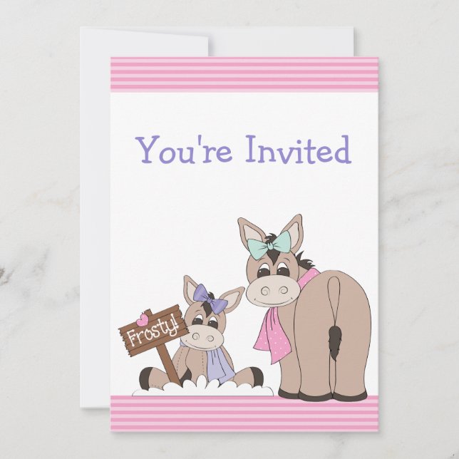 Invitación Baby Shower a los Chicas de Winter Donk (Anverso)