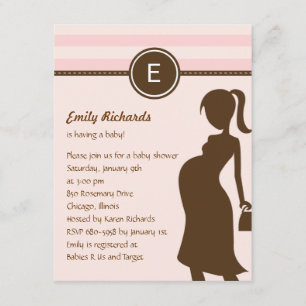 Invitación Baby Shower a mamá fresca - Rosa