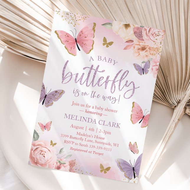 Invitación Baby Shower a mariposa, Baby Shower Chi (Subido por el creador)