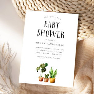 Invitación Baby Shower a plantas potentes