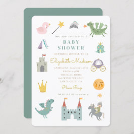 Invitación Baby Shower a Princess Dragon de Fairyt