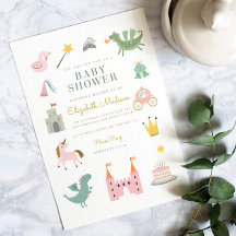 Invitación Baby Shower a Princess Dragon de Fairyt