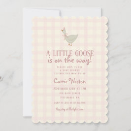 Invitación Baby Shower a un Chica de oca