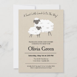 Invitación Baby Shower a un dulce cordero