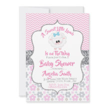 Invitación Baby Shower a un dulce cordero
