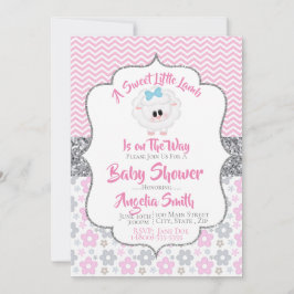 Invitación Baby Shower a un dulce cordero