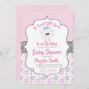 Invitación Baby Shower a un dulce cordero