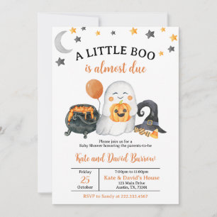 Invitación Baby Shower A Un Pequeño Boo De Género