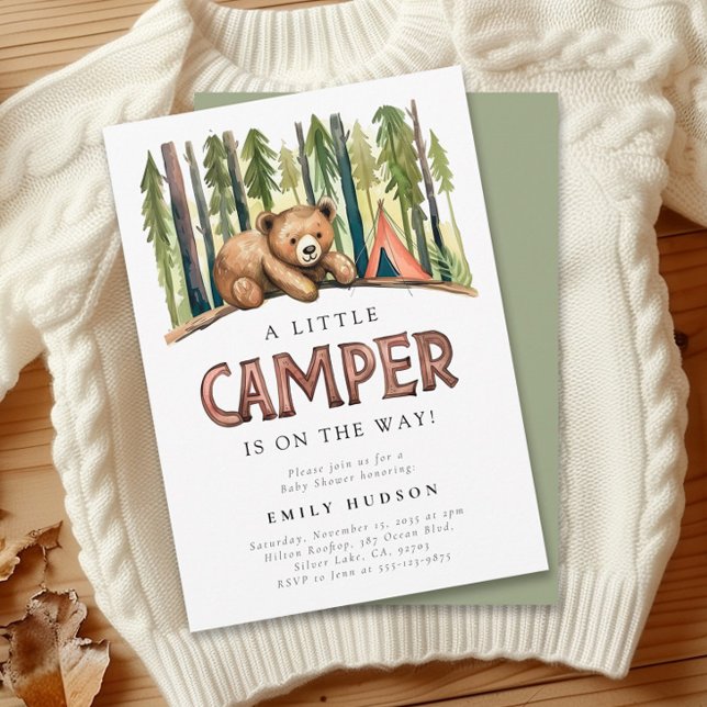 Invitación Baby Shower a un pequeño bosque de cara (Subido por el creador)