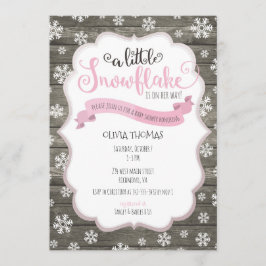 Invitación Baby Shower a un pequeño copo de nieve