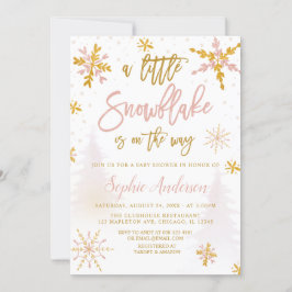 Invitación Baby Shower a un pequeño copo de nieve