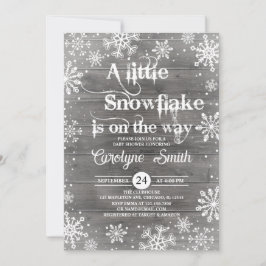 Invitación Baby Shower a un pequeño copo de nieve