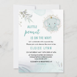 Invitación Baby Shower a un pequeño elefante