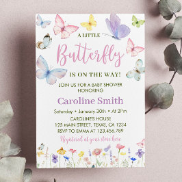 Invitación Baby Shower a una mariposa