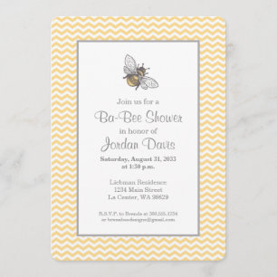 Invitación Baby Shower Abeja