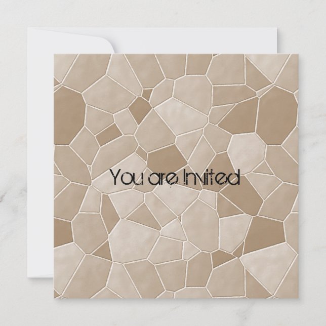 Invitación Baby Shower abstracto de cream Mosaic (Anverso)