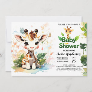Invitación Baby Shower Adventure Little Safari Explorers