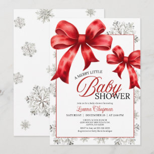 Invitación Baby Shower al invierno con nieve