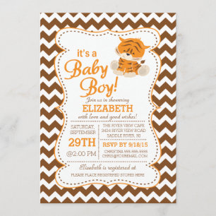 Invitación Baby Shower al Safari de la selva moder
