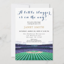 Invitación Baby Shower al tema del béisbol