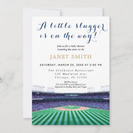 Invitación Baby Shower al tema del béisbol