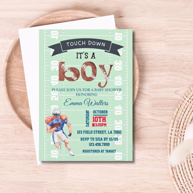 Invitación Baby Shower al tema del fútbol (Subido por el creador)