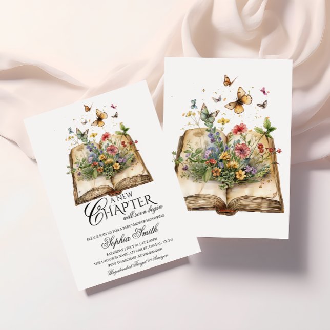 Invitación Baby Shower al tema del libro de capítu (Subido por el creador)