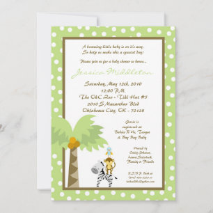 Invitación Baby Shower al zoológico de Safari de l