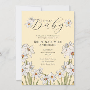 Invitación Baby Shower All in One Yellow Spring Hello