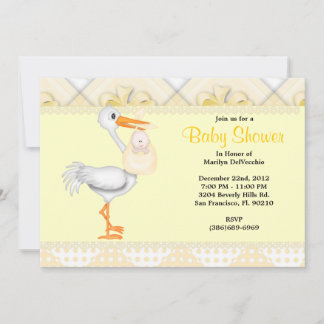 Invitación Baby Shower amarillo dulce CUTE