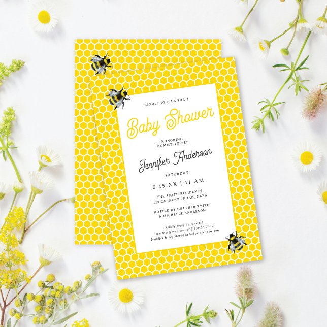 Invitación Baby Shower Amarillo dulce mami-a-beba (Subido por el creador)