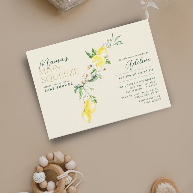 Invitación Baby Shower amarillo pálido del principal apretón  (Subido por el creador)
