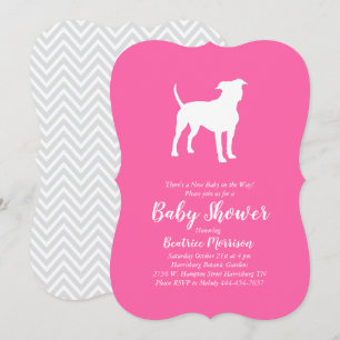 Invitación Baby Shower American Staffordshire Terrier Dog