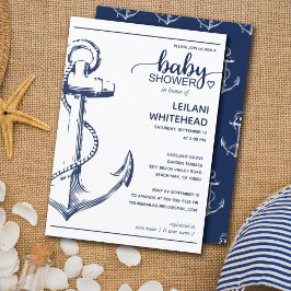Invitación Baby Shower Anchor de la Armada Náutica