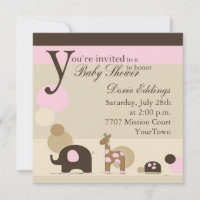 Baby Shower animal relleno en rosa