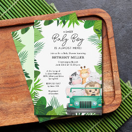 Invitación Baby Shower: Animal Safari Boy