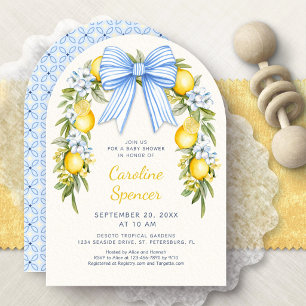 Invitación Baby Shower Arco Floral con Limones de Amalfi