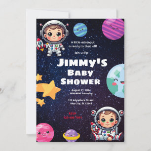 Invitación Baby Shower astronauta