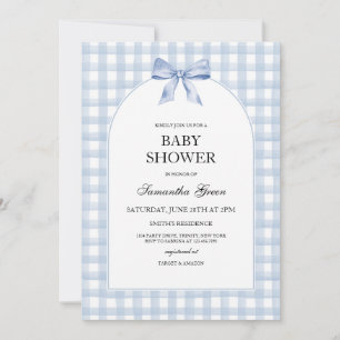 Invitación Baby Shower azul