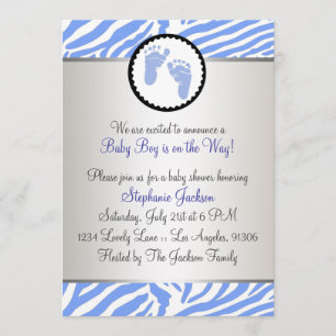 Invitación Baby Shower azul
