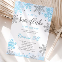Baby Shower Azul a un pequeño copo de nieve