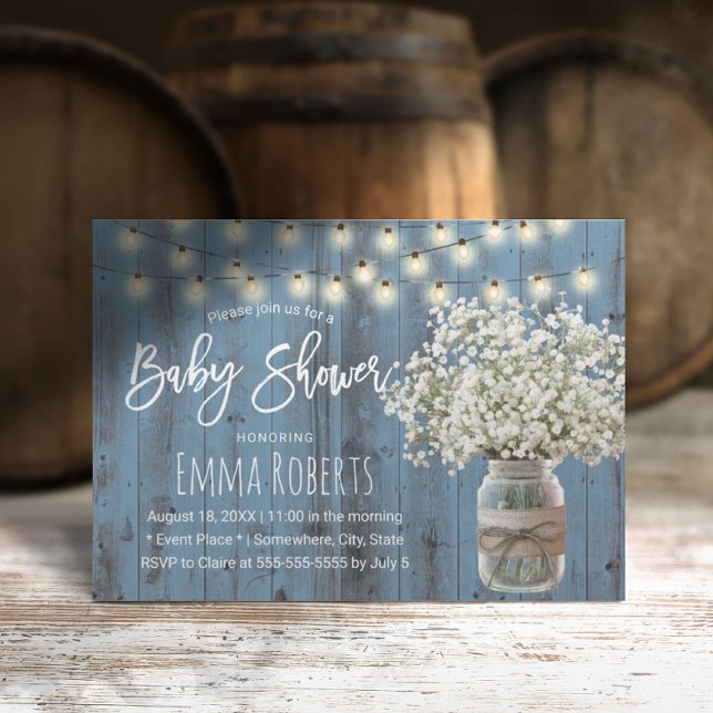 Invitación Baby Shower azul agitado y ruidoso de la jarra de  (Subido por el creador)