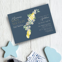 Baby Shower azul de humo de cítricos limoneros de