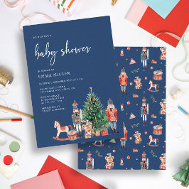 Invitación Baby Shower azul de vacaciones