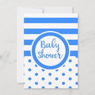 Invitación Baby Shower azul vintage