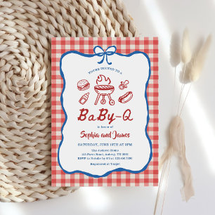 Invitación Baby Shower Baby-Q Fiesta de Bebé 4 de Julio