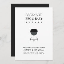 Baby Shower Backyard BBQ Co-Ed Parejas Simple