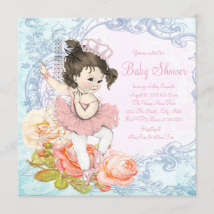 Invitación Baby Shower Bailarina de París