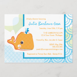 Invitación Baby Shower - Ballena bebé