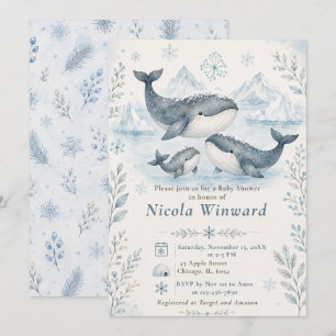 Invitación Baby Shower Ballena de Invierno